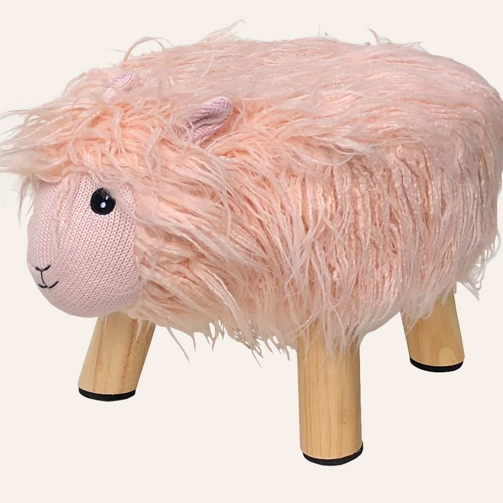 Kids fur stool